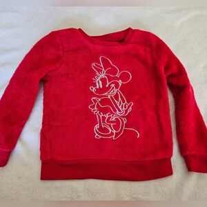 Minnie Mouse Fleece Sweatshirt | 3T | Red | Girls | Toddler | Disney | Top